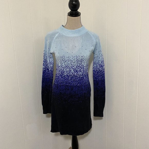 Ivivva Caspian Blue Ombre Warm Me Up Sweater Dress Size 14 Kids (Women's XS) - Picture 3 of 13